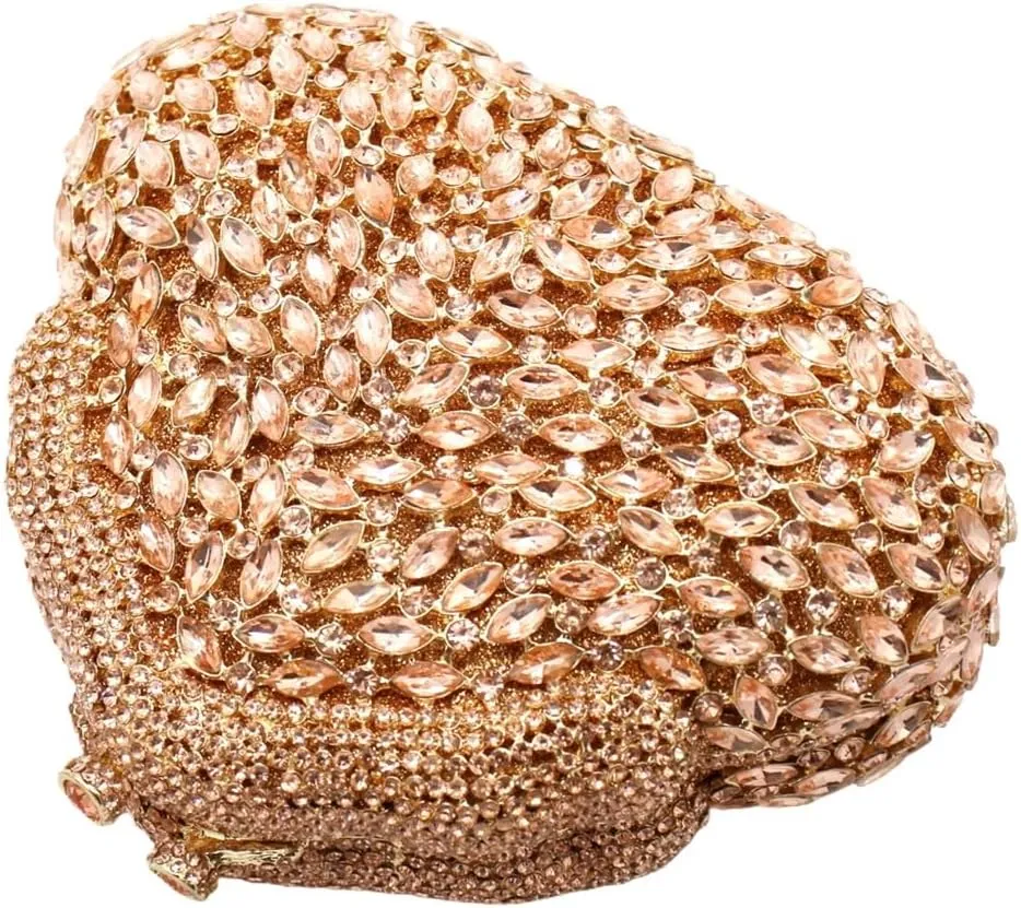 UMREN Women Glittering Luxury Crystal Evening Bag Rhinestone Clutch Purse Diamond Handbag Wedding Clutch Bag for Prom Party