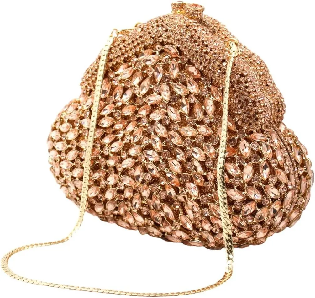 UMREN Women Glittering Luxury Crystal Evening Bag Rhinestone Clutch Purse Diamond Handbag Wedding Clutch Bag for Prom Party