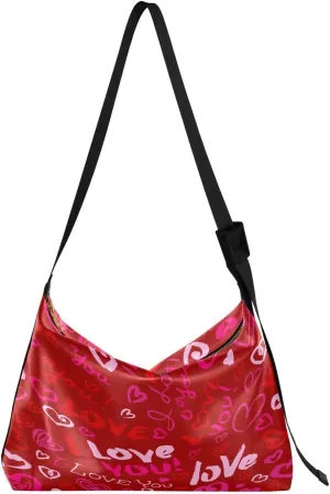Valentine's Day Plaid Hobo Crossbody Bags for Women Leather Large Shoulder Bag Cross Body Artistic Trendy Womens Tote Bags Handbag for Travel Shopping