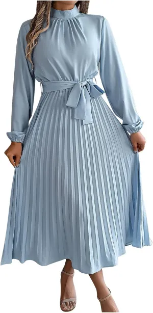 Wedding Guest Dresses for Women Women's Long Sleeve Maxi Dress Flowy Casual Fall A-Line Long Cocktail Tshirt Dress