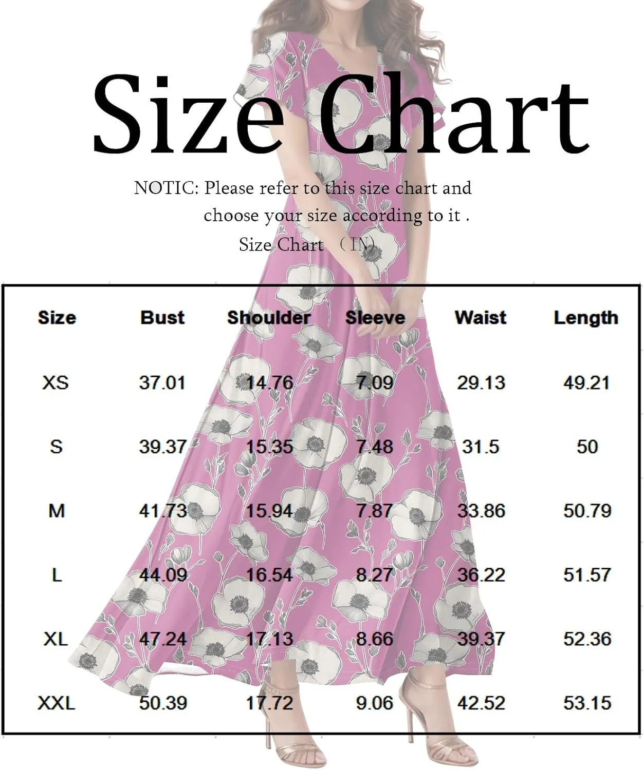 Women Beach Fashion,Women's Loose Casual V-Neck Short Sleeved High Waisted Print Chiffon Dress