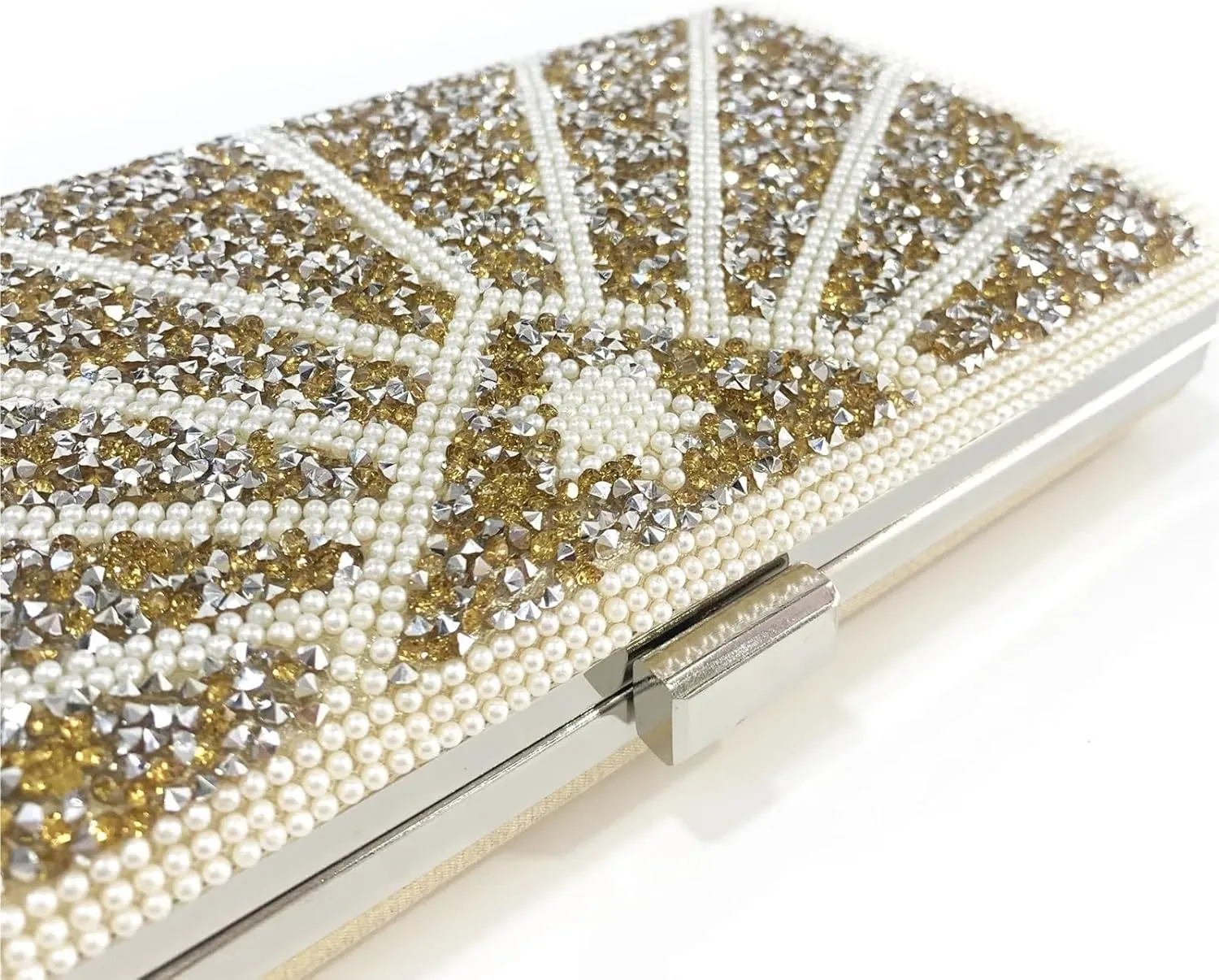 Women Evening Bag Rhinestone Silver Gold Clutches Ladies Banquet Wedding Dinner Long Purse Female Handbag