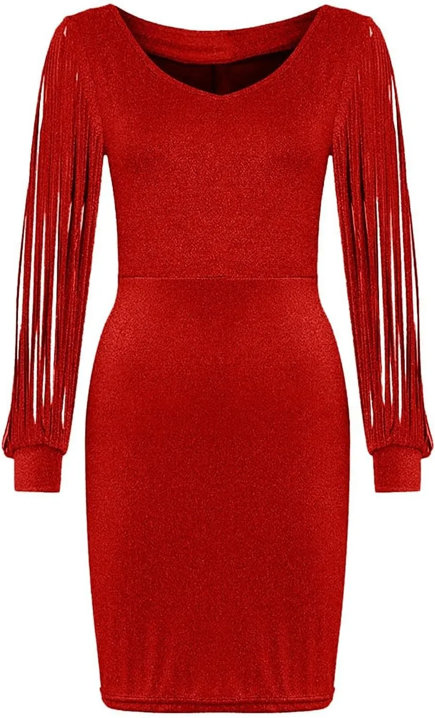 Women Sequin Bodycon Midi Dress Elegant Long Sleeve Cutout Party Evening Gown Formal Dresses