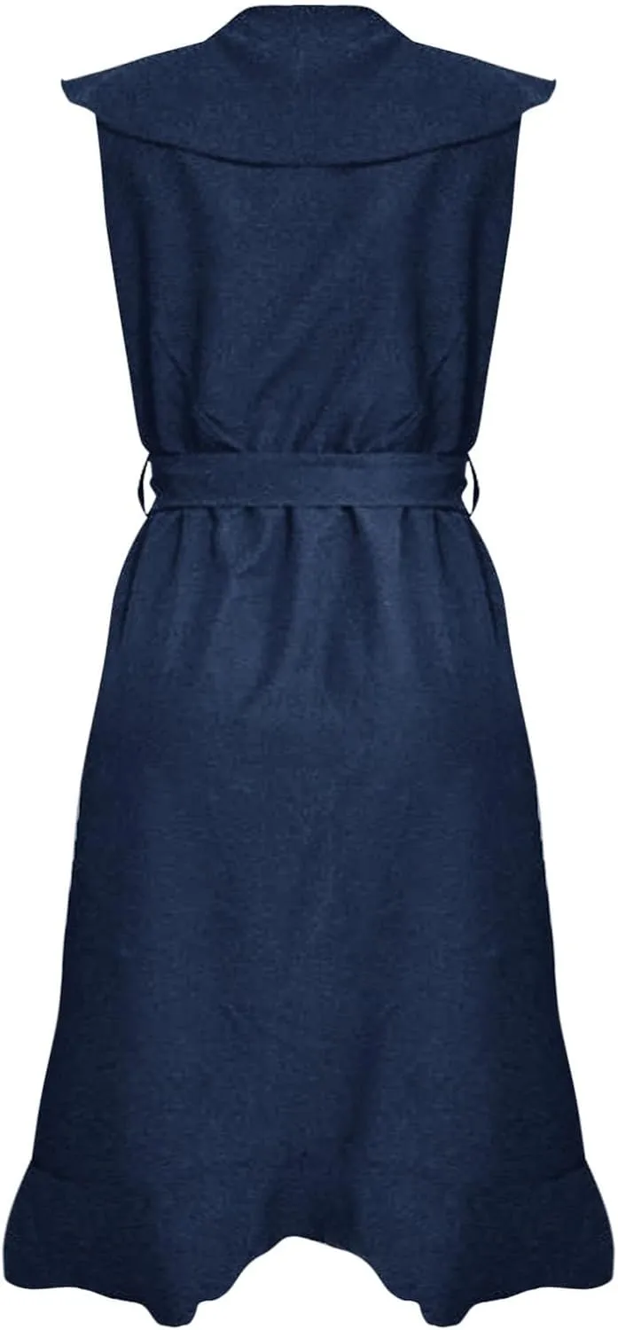 Women's 2025 Summer Wrap Midi Dress Casual Boho Deep V Neck Short Sleeve Ruffle Hem Split Beach Long Dresses