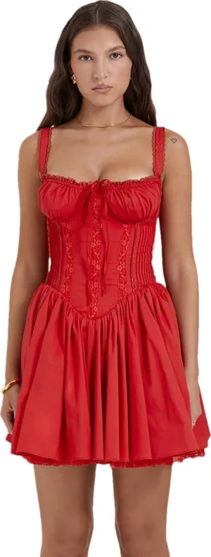 Women's Casual Summer Patchwork Dress Spaghetti Strap Square Neck Ruffle Swing Mini Sexy Short Skirt Mini Dress