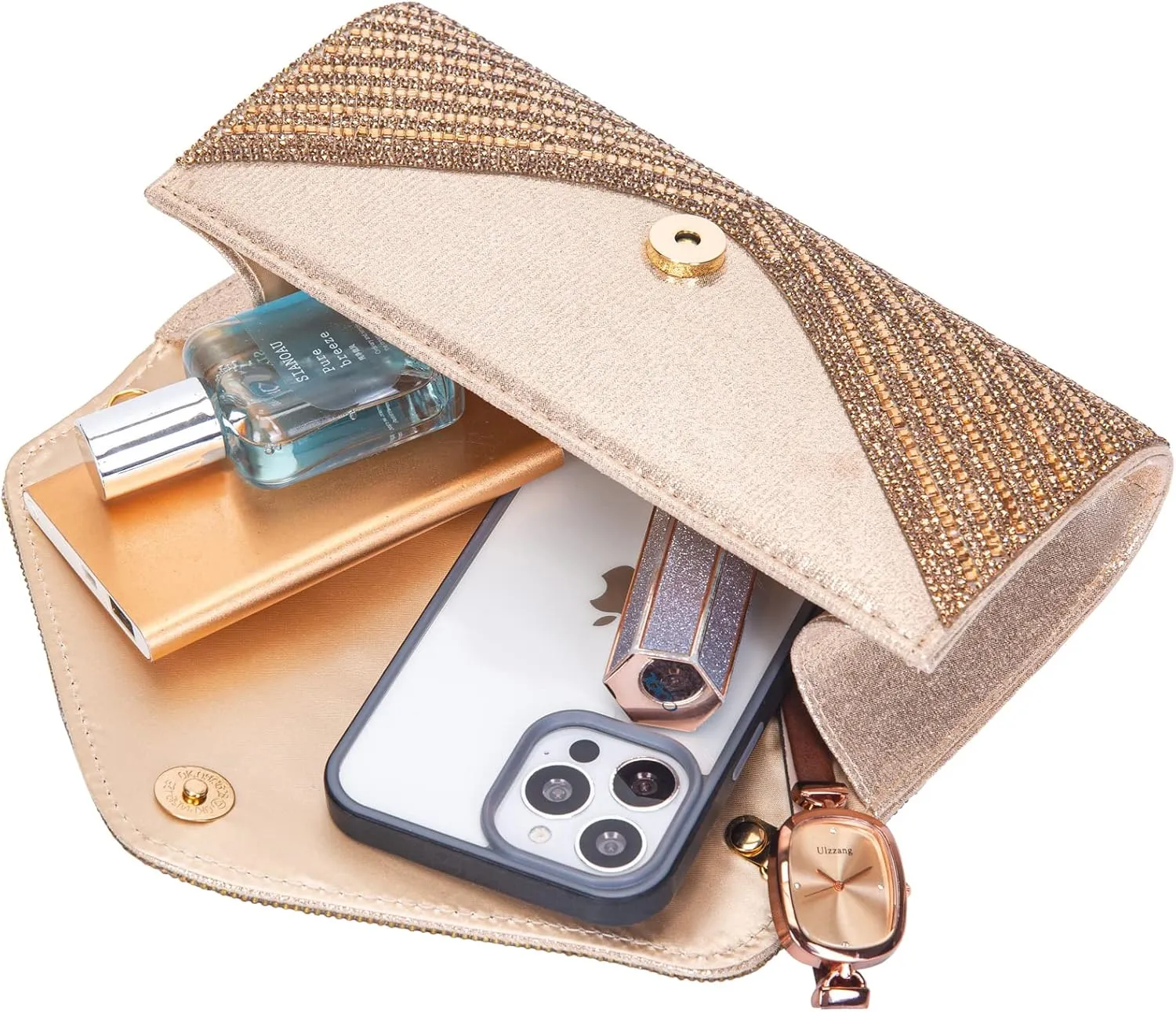 Women's Evening Handbags Envelope Clutch Purses Ladies Crossbody Bags Rhinestone Wedding Bag Shoulder Bag for Women