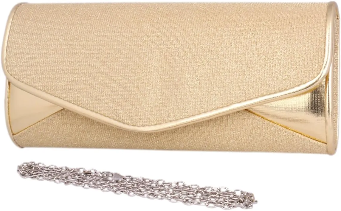 Womens Glitter Sequins Envelope Bag Evening Purse Clutch