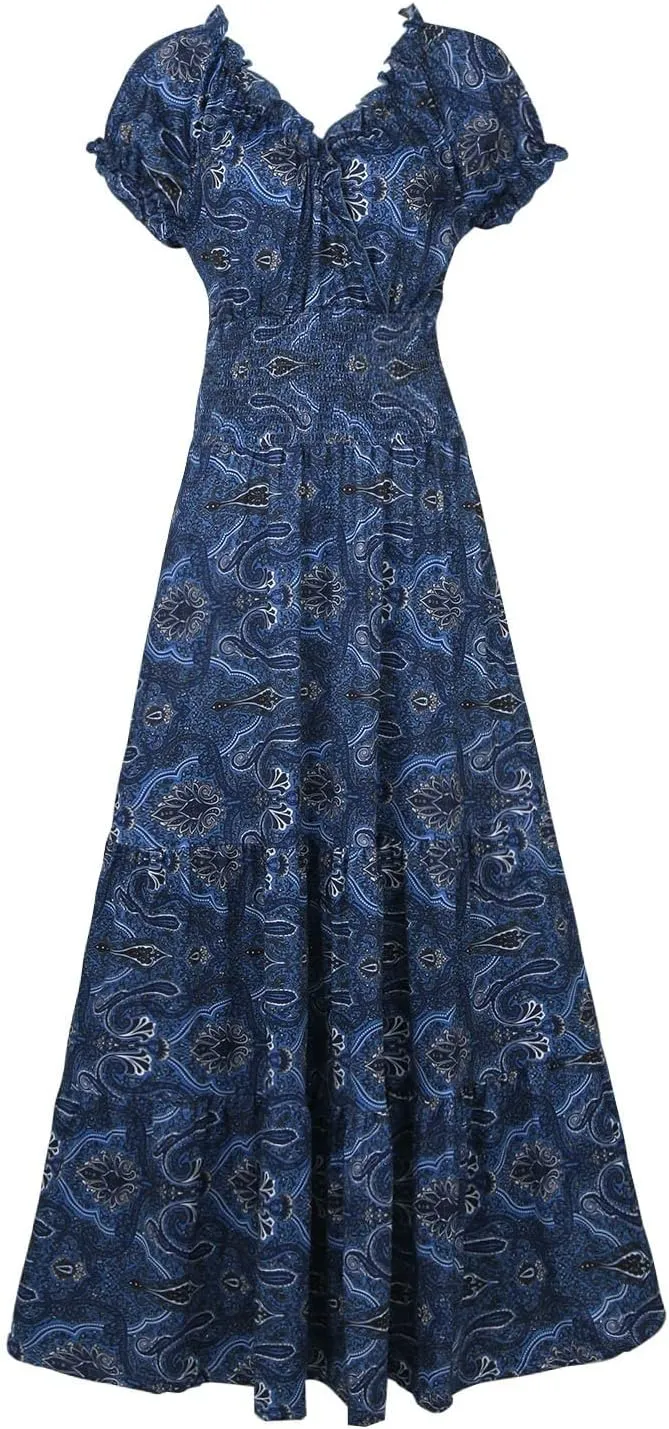 Women's Short Sleeve Loose Plain Casual Long Maxi Dresses for Women V-Neck Slit Casual Travel T-Shirt Dress
