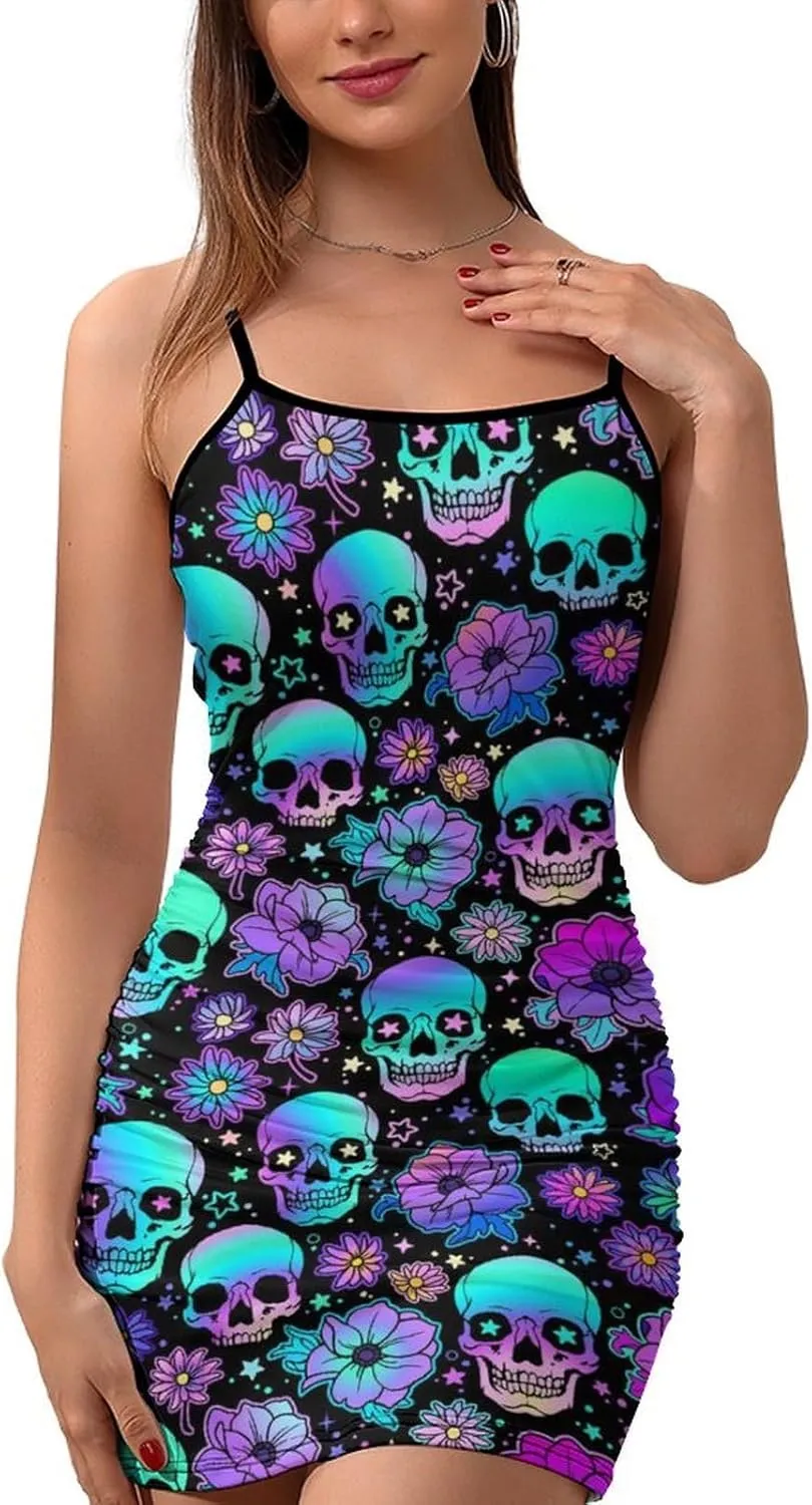 Women's Sleeveless Adjustable Strappy Summer Beach Swing Dress