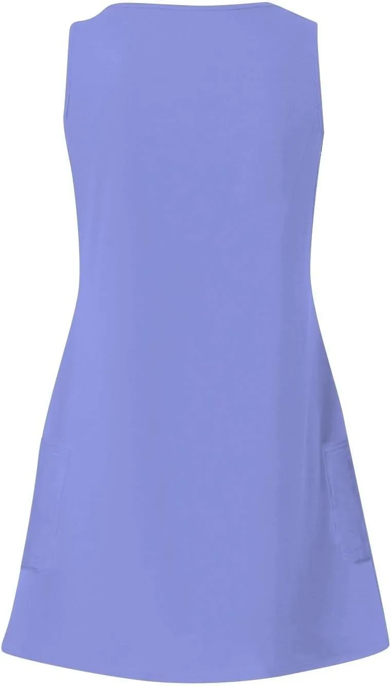 Womens Summer Dresses 2025 Loose V Neck Sleeveless Sundresses Swimsuit Coverup with Pockets Floral/Plain/Eyelet