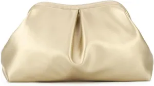 Womens Vegan Leather Clutch Purse Cloud Dumpling Bag Evening Handbag Pleated Clutch Crossbody Bag for Wedding Cocktail