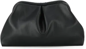 Womens Vegan Leather Clutch Purse Cloud Dumpling Bag Evening Handbag Pleated Clutch Crossbody Bag for Wedding Cocktail