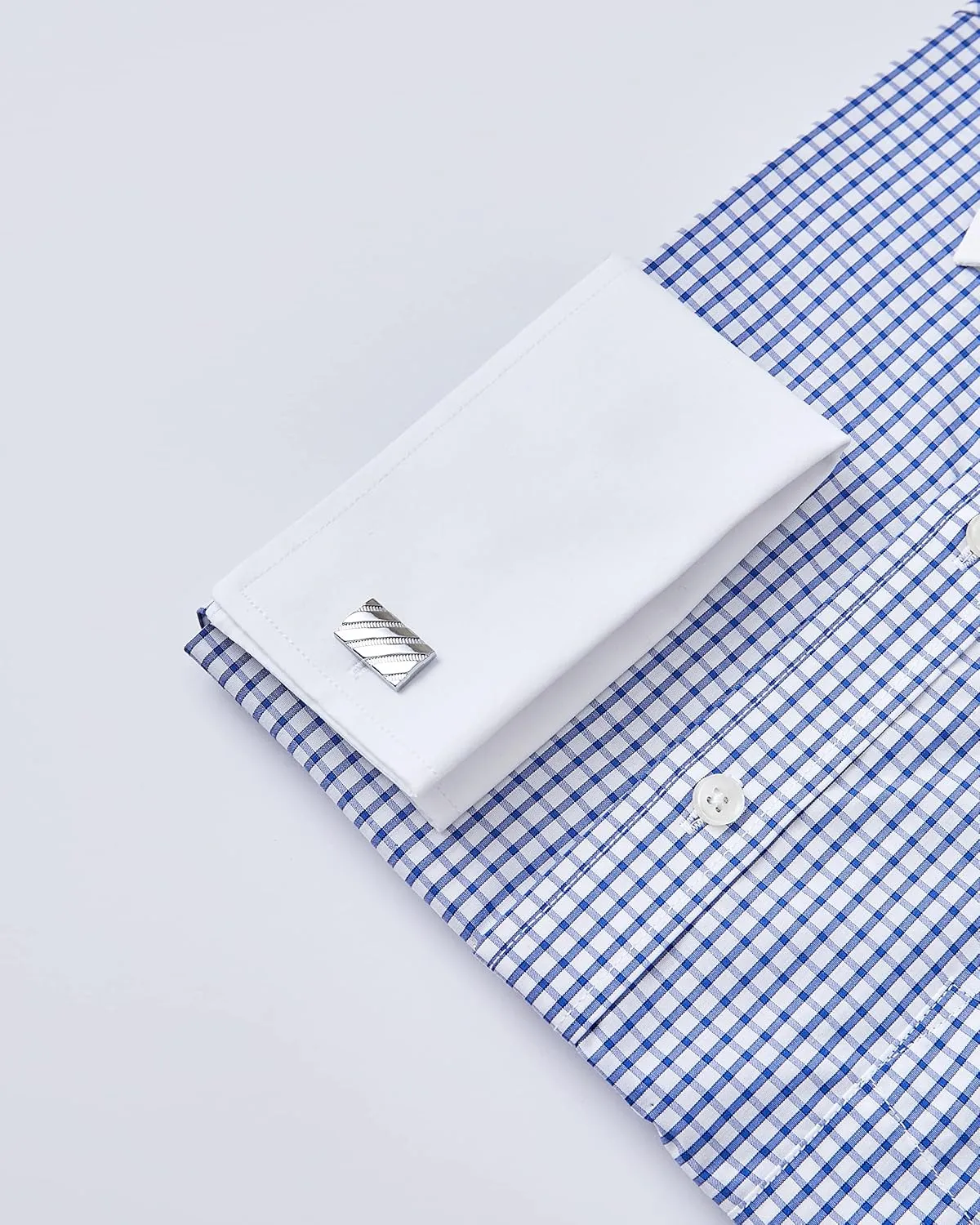 Year In Year Out French Cuff Wrinkle Free Dress Shirt for Men Regular Fit Long Sleeve Wrinkle Resistant Shirt