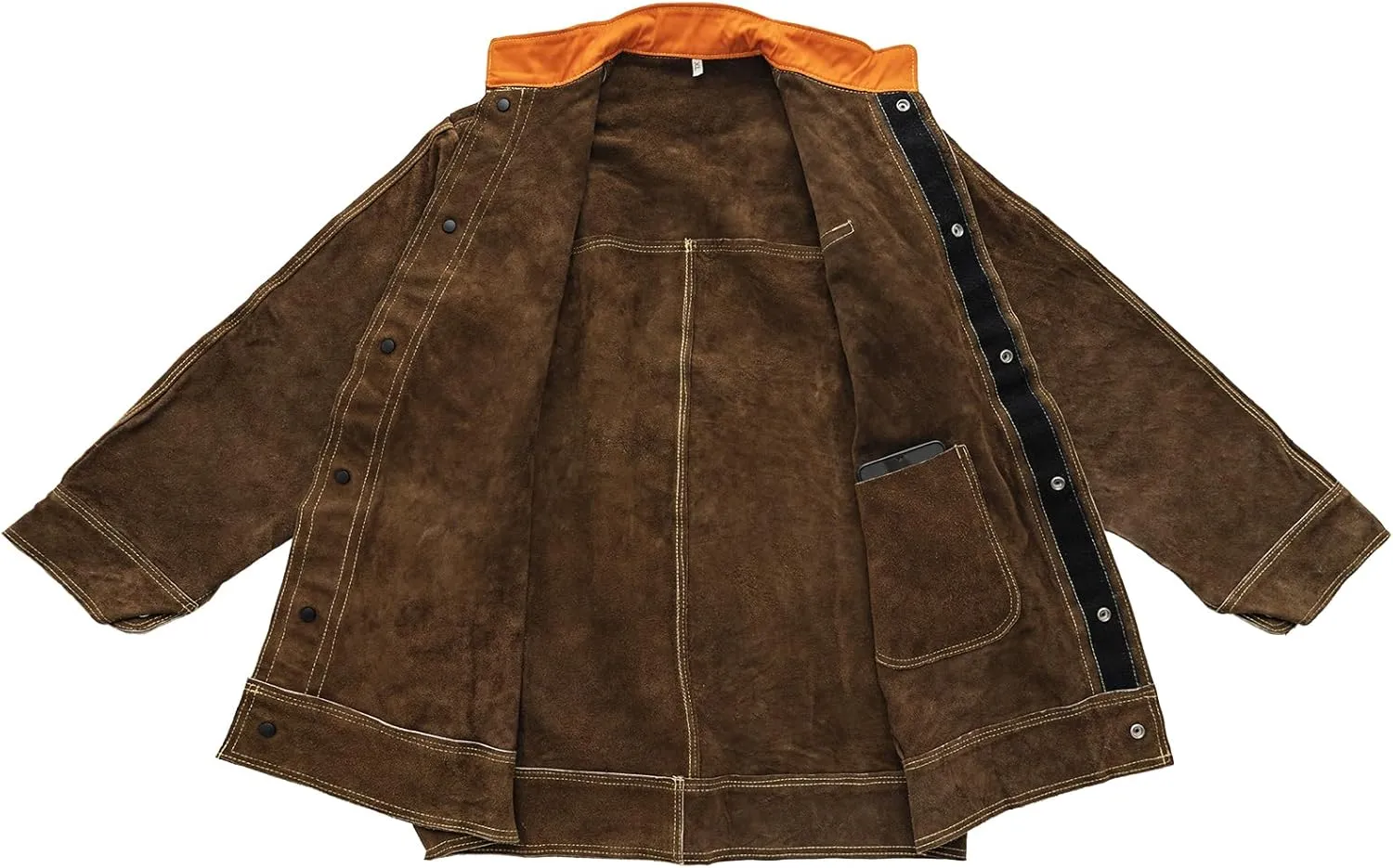 YESWELDER Leather Welding Jacket for Men Women, Heavy Duty welder jacket, Heat Flame Resistant Welding Coat
